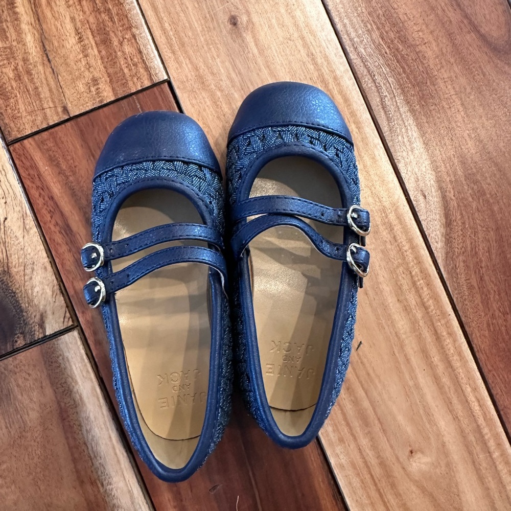 Janie and Jack Navy Double-Strap Mary Jane Shoes